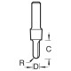 3.2mm radius x 6.3mm Holprofielfrees C052X1/4TC