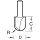 11.1mm radius x 22.2mm Holprofielfrees C057X1/4TC